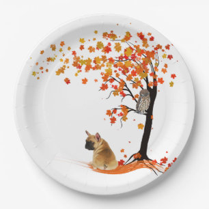 Frenchie My Spirit Animals Owl Frenchie Lovers Pappteller