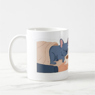 Frenchie Napping Kaffee Kalt Lustiger Französische Kaffeetasse