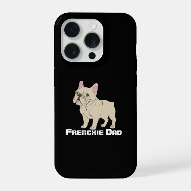 Frenchie Papa iPhone 15 Pro Hülle (Rückseite)