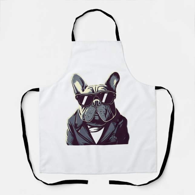 Frenchie Party Man Schürze (Vorderseite)