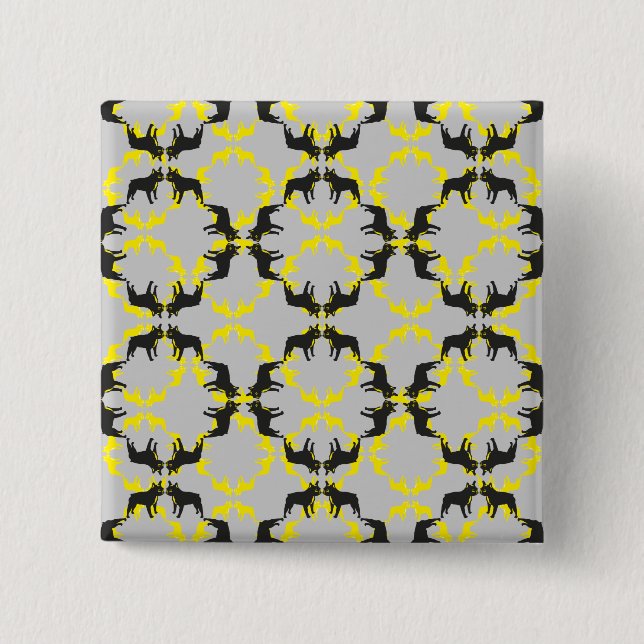 Frenchie Pattern rein Button (Vorderseite)