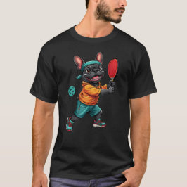 Frenchie Playing Pickleball, Funny French Bulldog T-Shirt