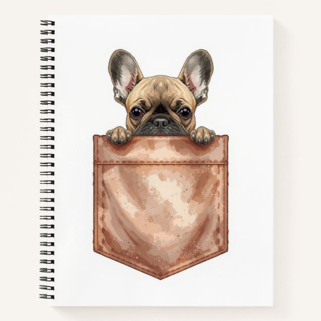 Frenchie Pocket Journal | Cute Dog Mom Notebook (Devant)