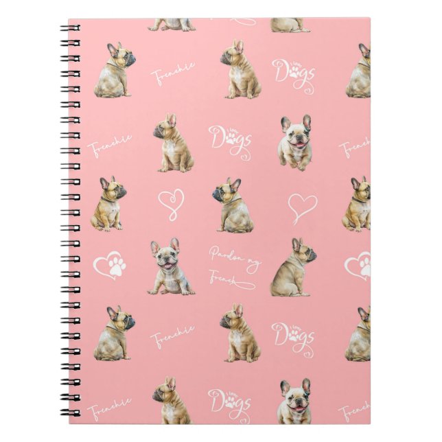 Frenchie Puppy Notizblock (Vorderseite)