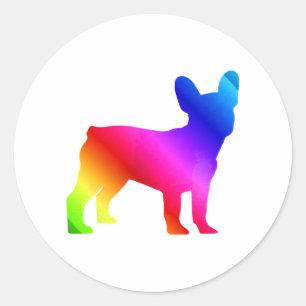 Frenchie Runder Aufkleber