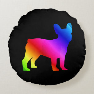 Frenchie Rundes Kissen