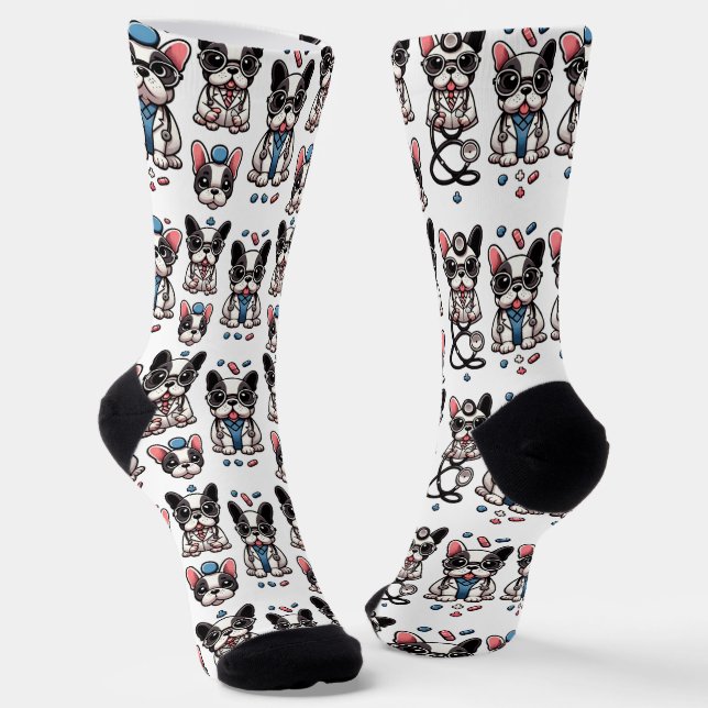 Frenchie Socken (Gewinkelt)