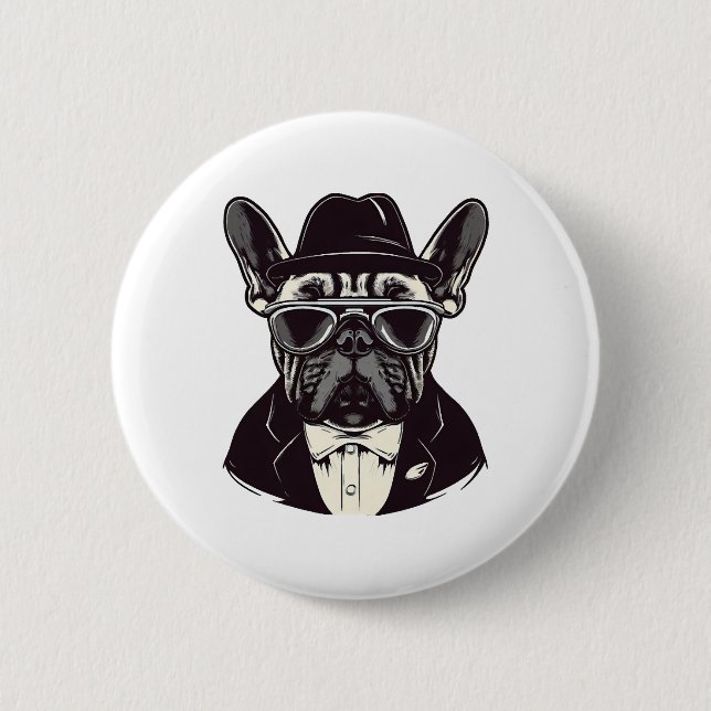Frenchie The Gangster Button (Vorderseite)