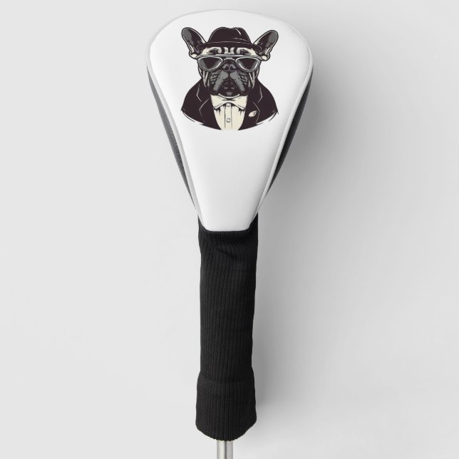 Frenchie The Gangster Golf Headcover (Vorderseite)