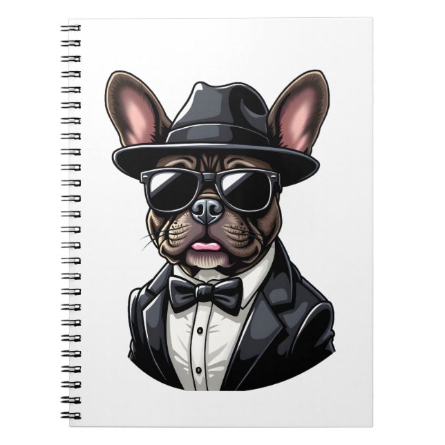 Frenchie The Gangster Notizblock (Vorderseite)