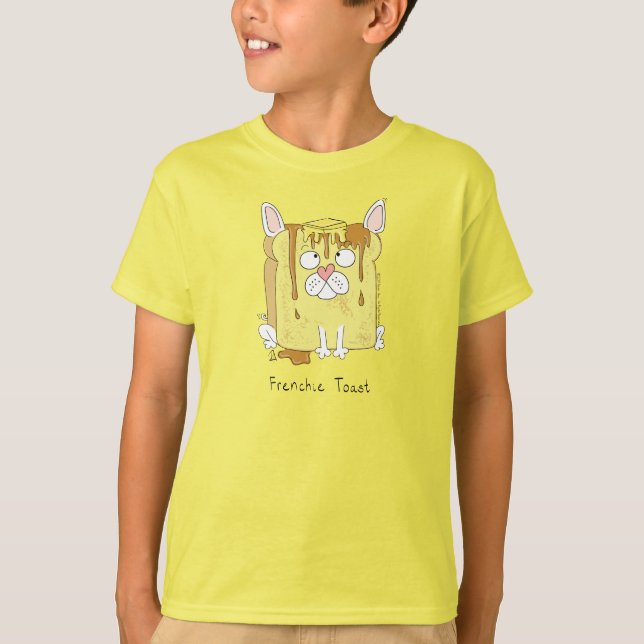 Frenchie Toast French Bulldog Kid's Boy's T - Shir T-Shirt (Vorderseite)