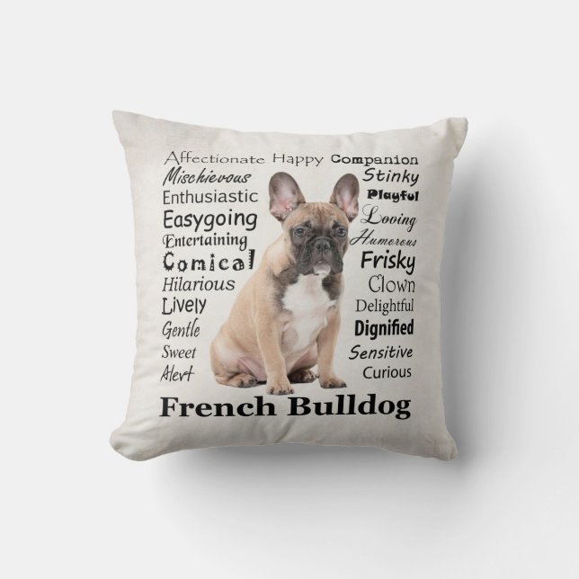 Frenchie Traits Pillow Kissen (Vorderseite)