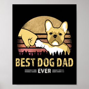 Frenchie-Vater Ever Vintage Französische Bulldogge Poster