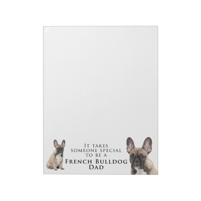 Frenchie Vater Notepad Notizblock (Rotiert)