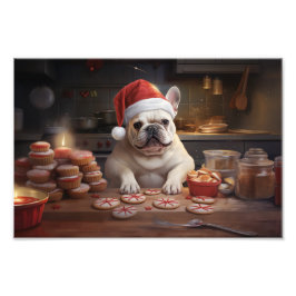 Frenchie Weihnachtskost Feiertag Fotodruck