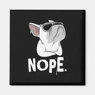 Frenchie Weißer Französischer Bulldogge  Magnet