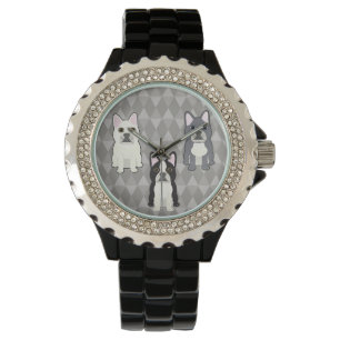 Frenchies Graue Diamanten Armbanduhr