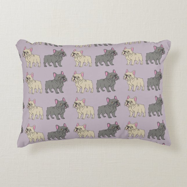 Frenchies, Purple Dekokissen (Vorderseite)
