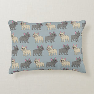 Frenchies, Smokey Blau Dekokissen