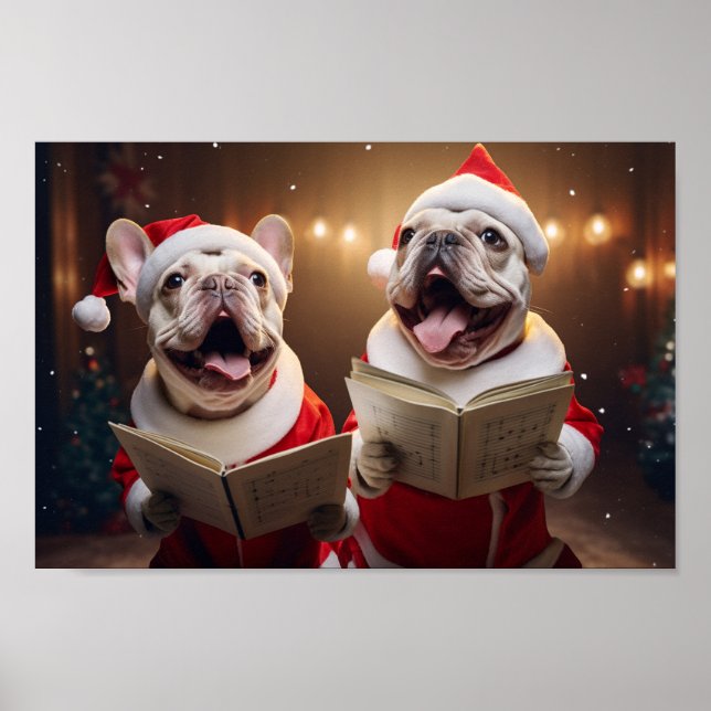 Frenchis Weihnachten Weihnachtsfeiertag Poster (Vorne)