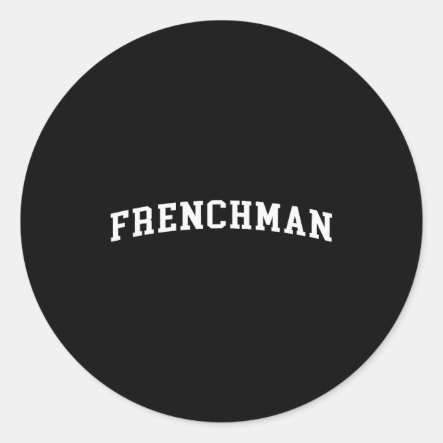 Frenchman  runder aufkleber (Vorderseite)