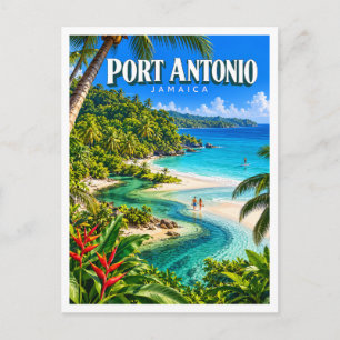 Frenchman's Cove Beach Port Antonio Jamaika Gesche Postkarte