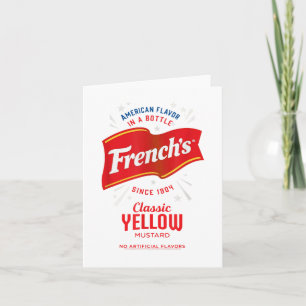 Frenchs Clic Gelbe Senfetikett Foodie-Kostüm _ Karte