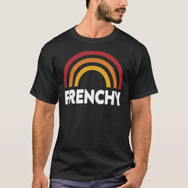 Frenchy Regenbogen Klassischer T - Shirt (Vorderseite)