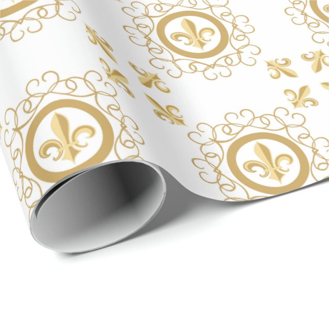 Frenchy White Geschenkpapier (Rolleneckpunkt)