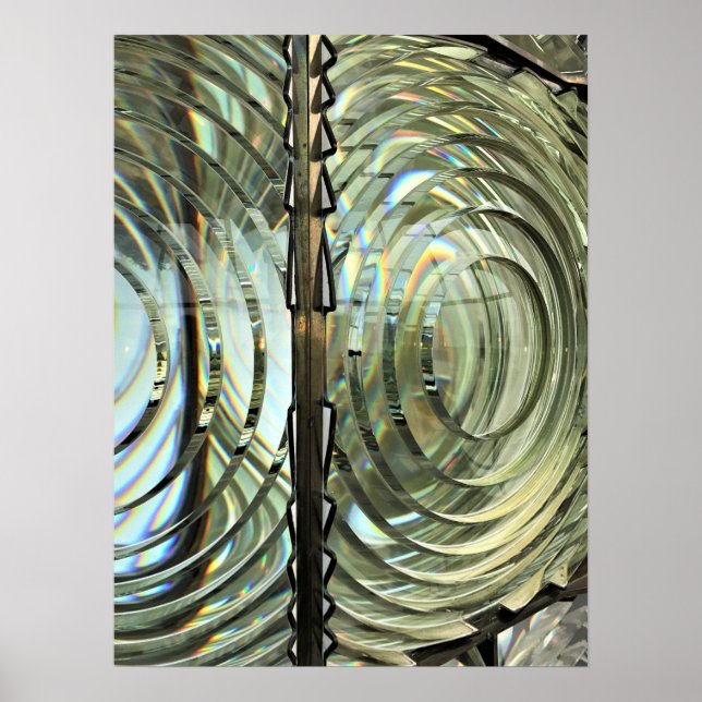 Frensel Lens, Cape Blanco Lighthouse, Oregon Coast Poster (Vorne)