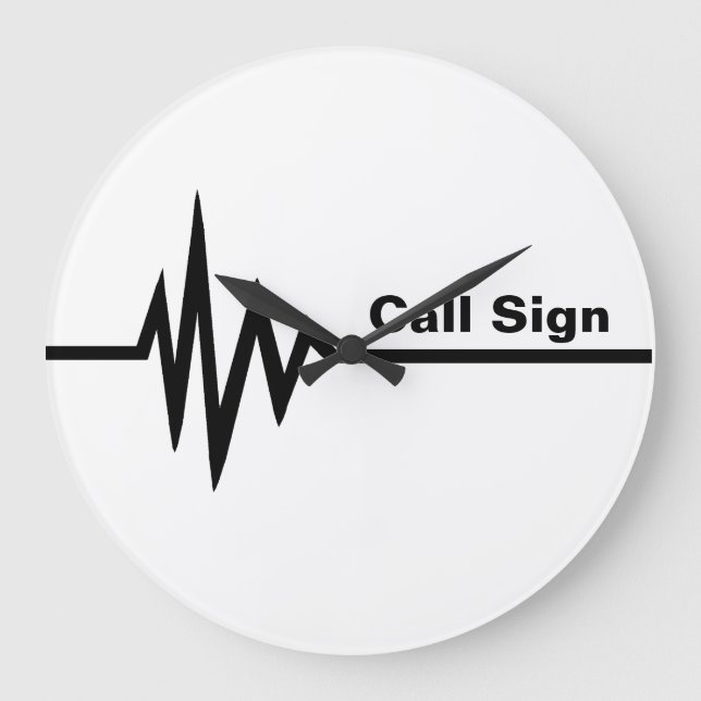 Frequency Line Wall Clock - Anpassen! Große Wanduhr (Vorderseite)