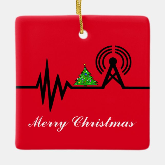 Frequency Line Weihnachtsbaum Weihnachtsschmuck (Vorderseite)