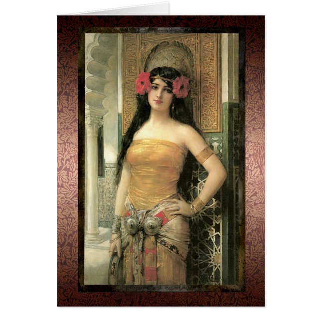 Frequentierende exotische Schönheits-Karte (Vorne)