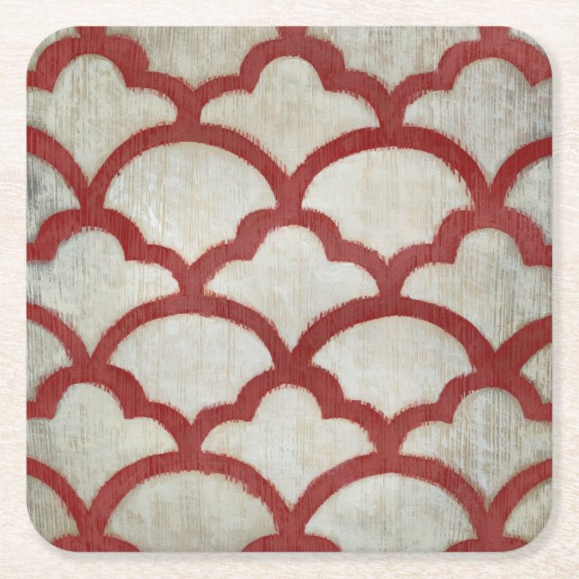 Frequenzsymmetrie VII Rechteckiger Pappuntersetzer (Vorderseite)