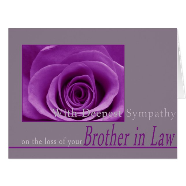 Frère de la perte de droit Carte rose de sympathie (Devant horizontal)