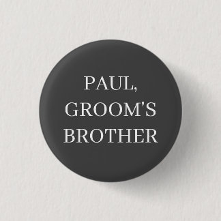 FRÈRE DU MARIÉ BADGE BOUTON MARIAGE GARÇON D'HONNE
