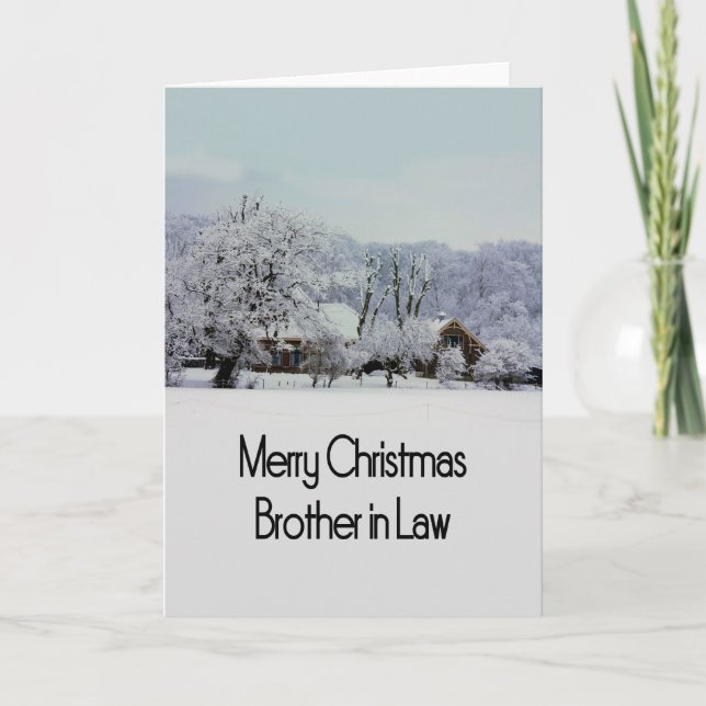 Frère en droit Joyeuse carte de Noël (Devant)