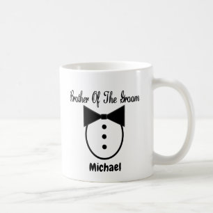 Frère personnalisé de la Groom Tux Mug