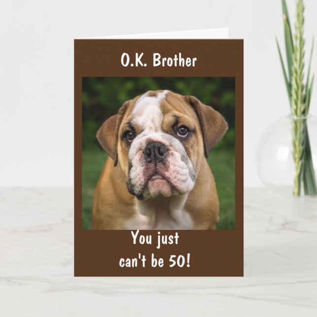 **FRÈRE** SUR VOTRE * 50e* Carte d'anniversaire (Devant)