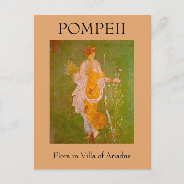 Fresco in der Villa Ariadne, Pompeji Postkarte (Vorderseite)