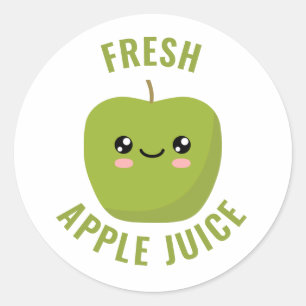 Fresh Apfelsaft Runder Aufkleber