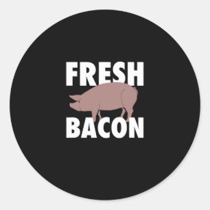 Fresh Bacon Pork Lover Barbecue Pig Runder Aufkleber