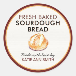 Fresh Baked Sourdough Bread Label | Bakery Sticker