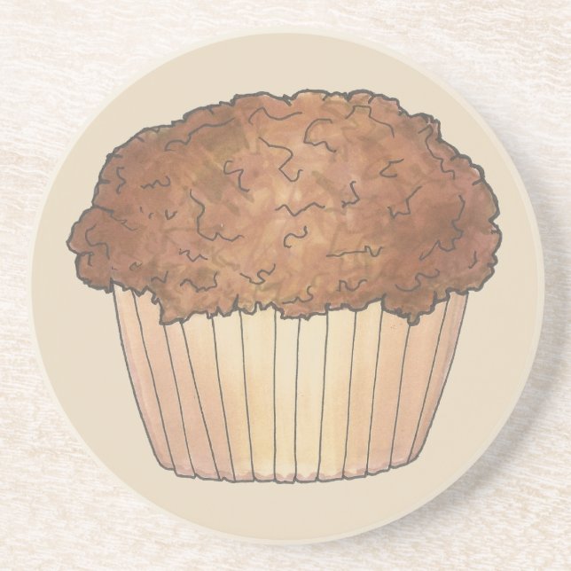 Fresh Baked Streusel Crumb Muffin Bake Sale Feinsc Getränkeuntersetzer (Vorne)