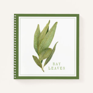 FRESH BAY BLÄTTER 8.5x8.5 SpiralNotebook - Grün Notizbuch