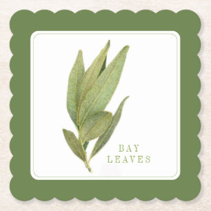 FRESH BAY BLÄTTER Extravagant Square Untersetzer +