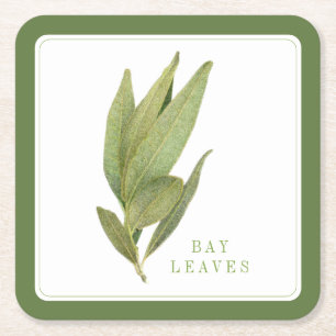 FRESH BAY FEUILLE Carré Dessous de verre papier +t