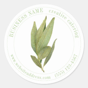 FRESH BAY FEUILLES Biz ID Grand Stickers Rond