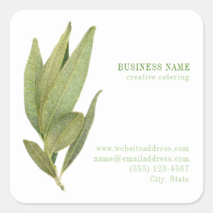 FRESH BAY FEUILLES Biz ID Stickers petits Carrés