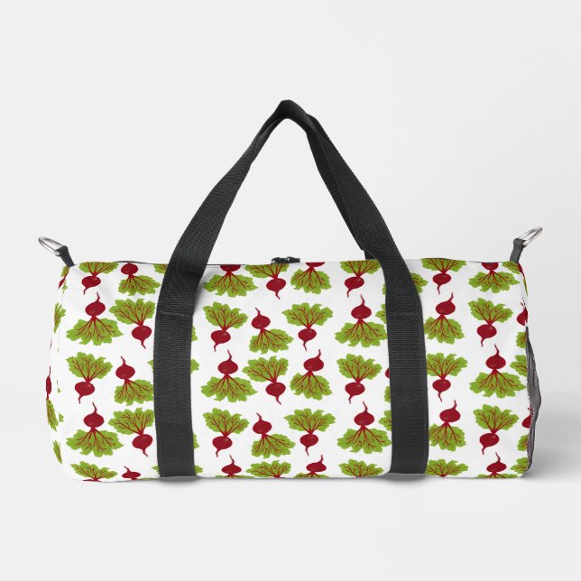 Fresh Beet Collection White Duffle Bag (Vorderseite)